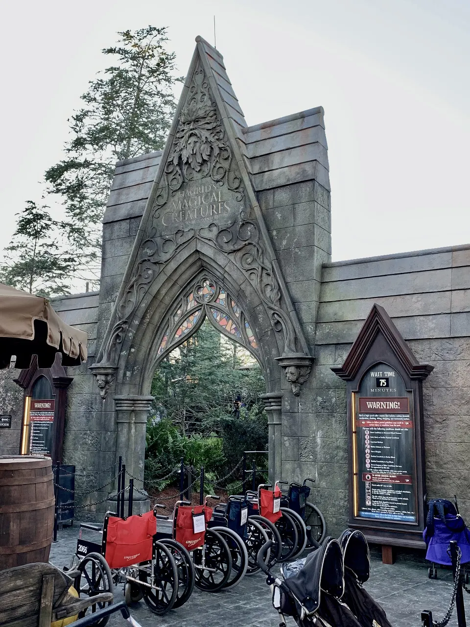 Portal de entrada da Hagrid's Magical Creatures Motorbike Adventure