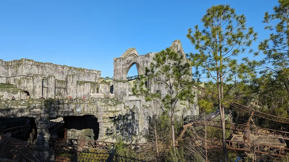 Área de observação perto da Hagrid's no Islands of Adventure